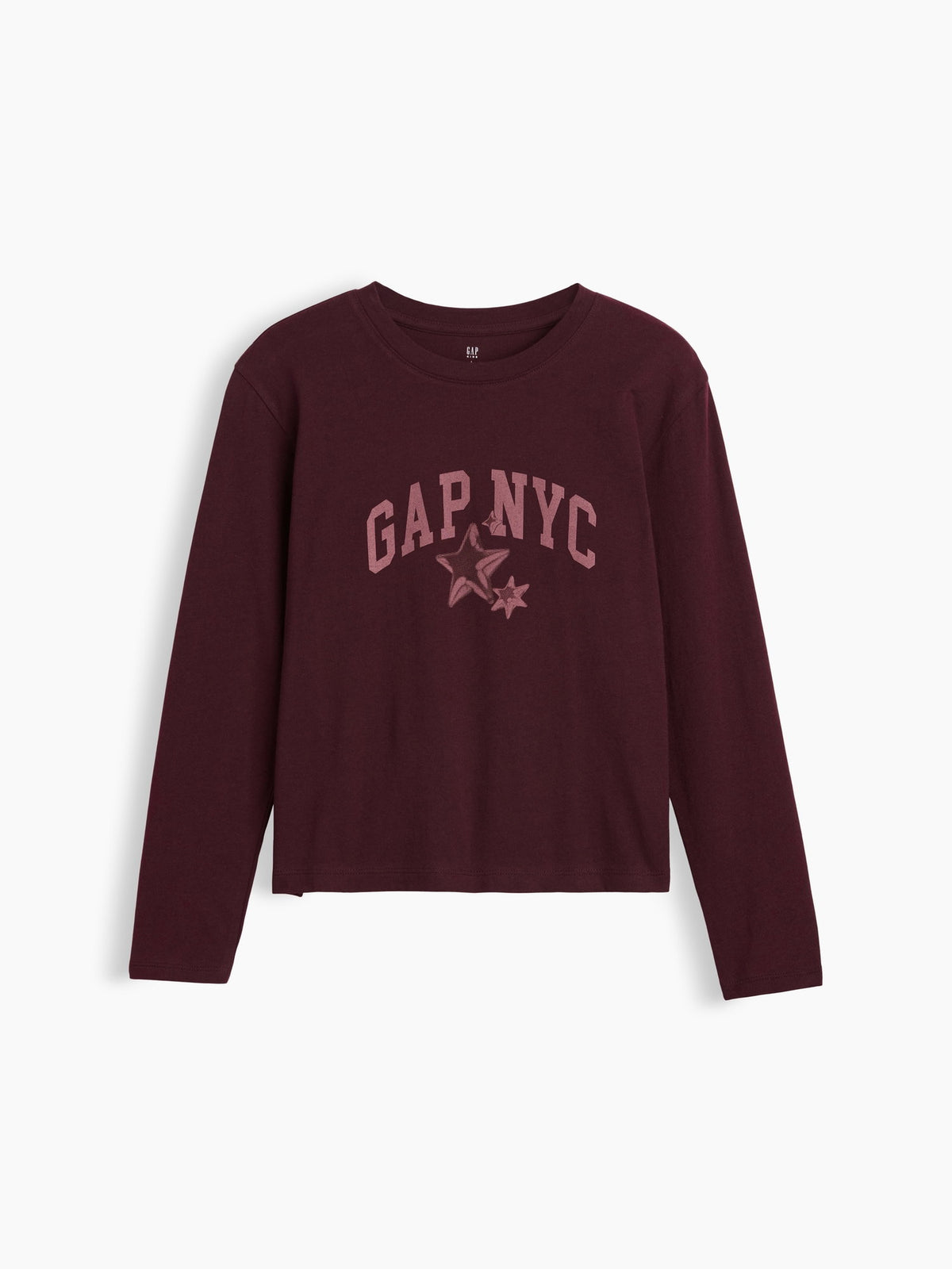 Bordo Logo Grafik Baskılı T-shirt