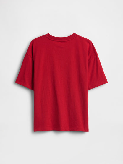 Kırmızı Arch Logo T-shirt