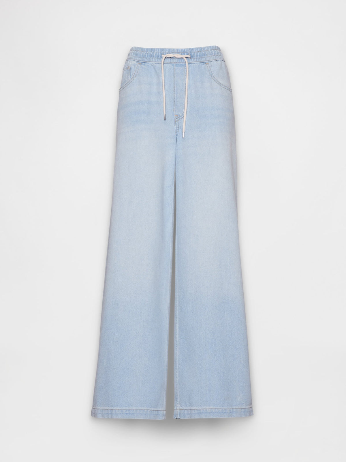 Açık Mavi Mid Rise Ultrasoft Easy Baggy Jean Pantolon