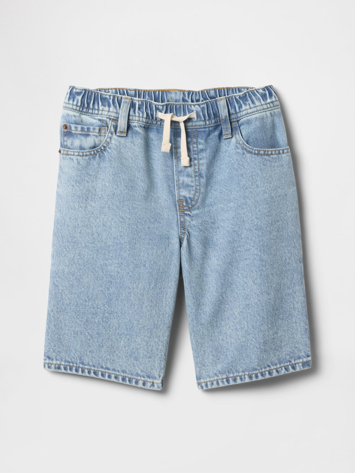 Açık Mavi Pull-on Loose Denim Şort