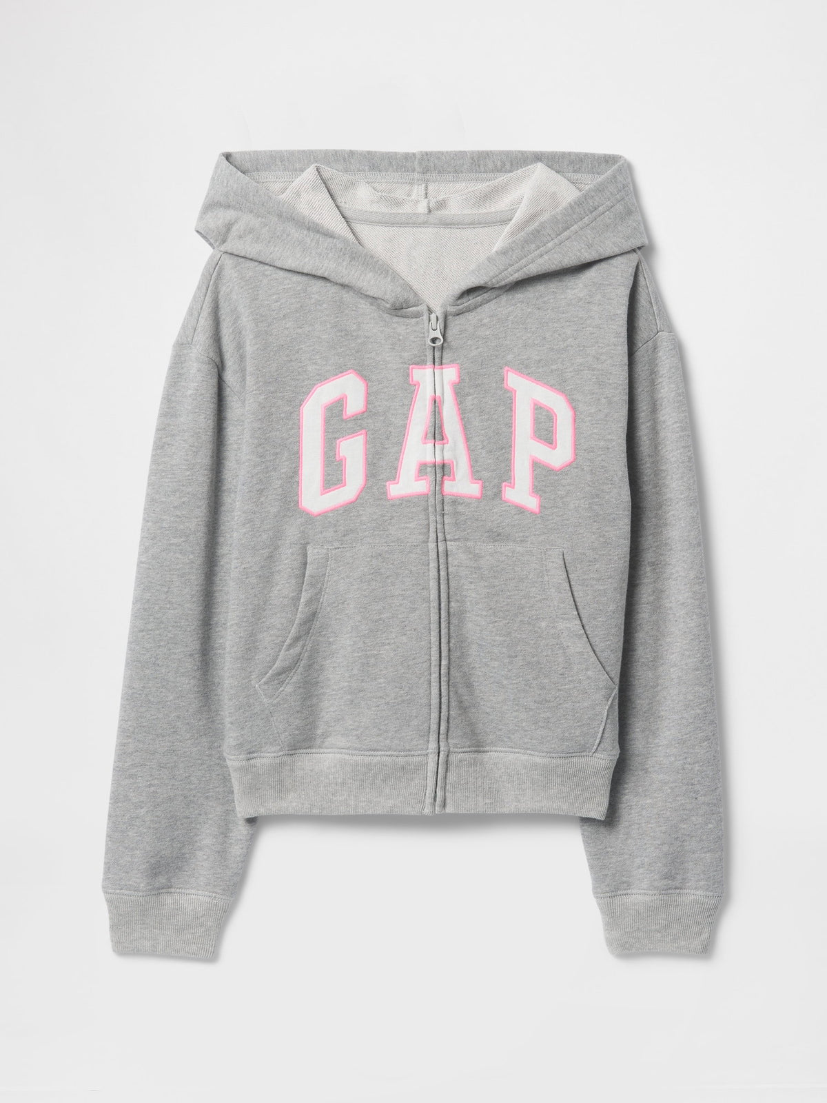 Gri Relaxed Gap Logo Fermuarlı Sweatshirt