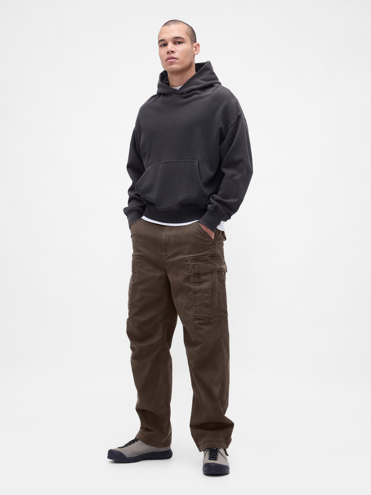 Kahverengi Baggy Kargo Pantolon