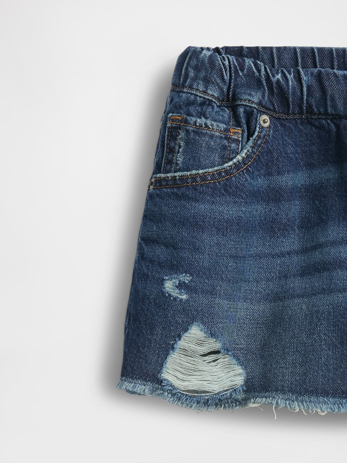 Lacivert Low Rise Ultrasoft Stride Relaxed Denim Şort