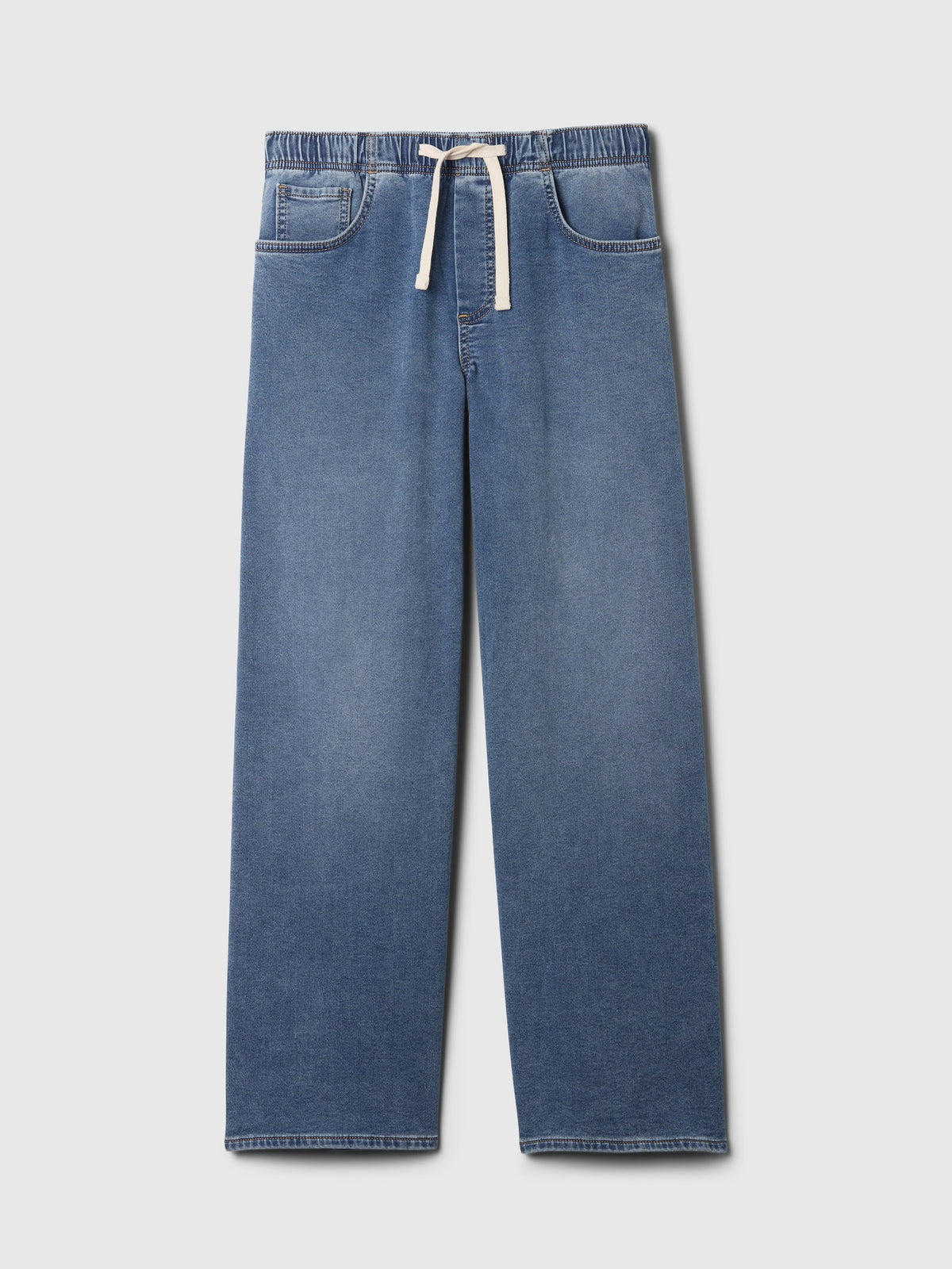 Lacivert Mid Rise Easy Baggy Jean Pantolon