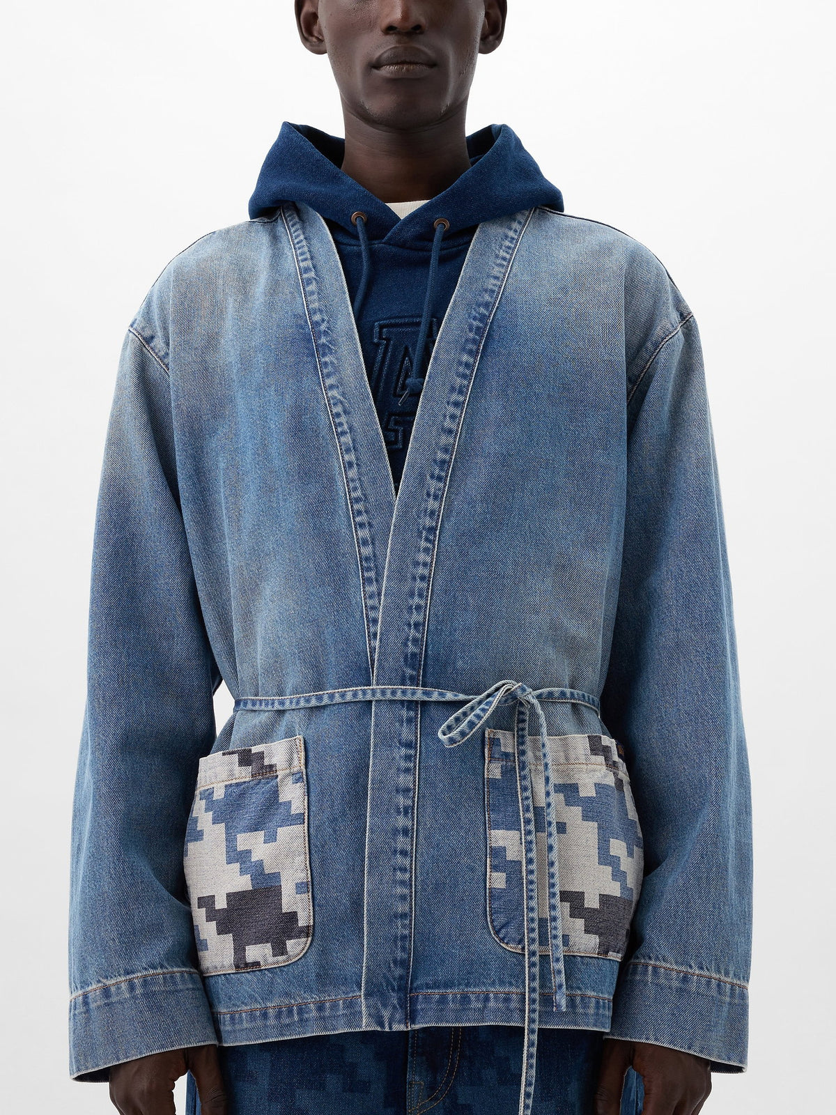 Açık Mavi Dap × Gap Organik Denim Wrap Ceket