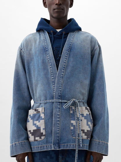 Açık Mavi Dap × Gap Organik Denim Wrap Ceket