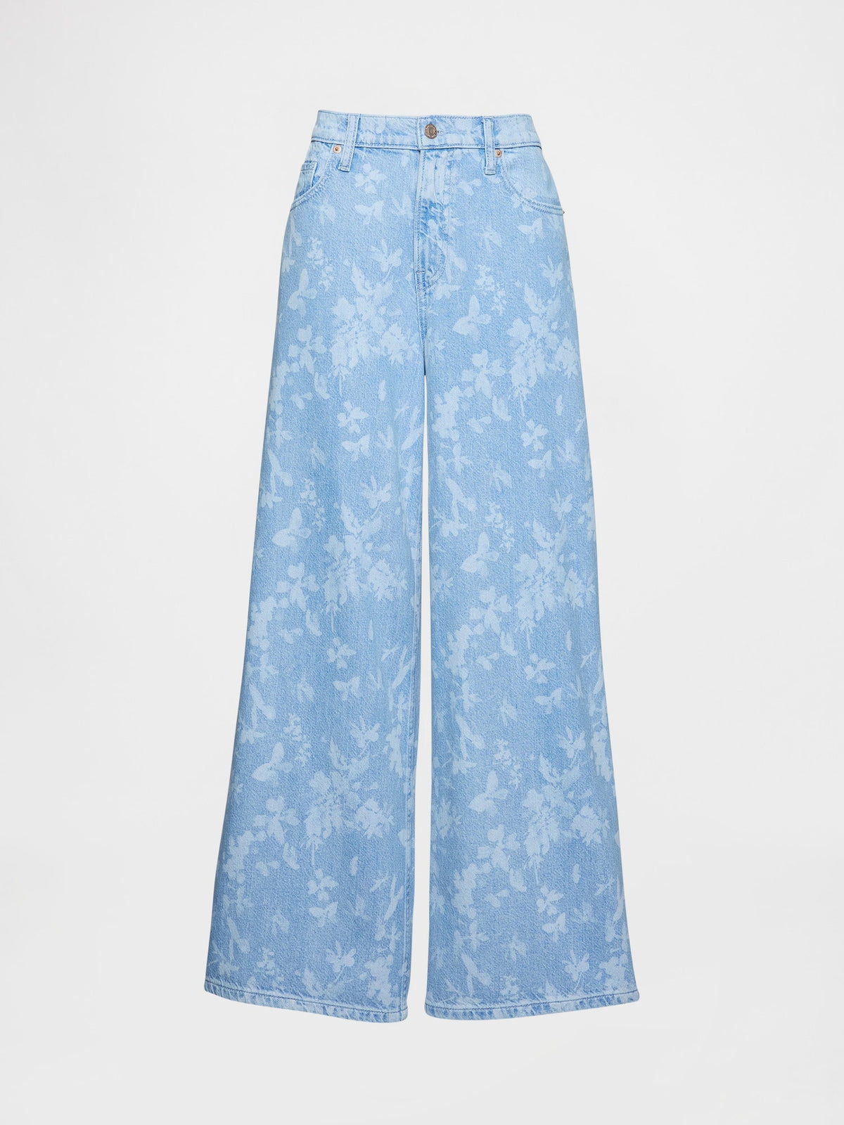 Açık Mavi Mid Rise Ultrasoft Baggy Jean Pantolon