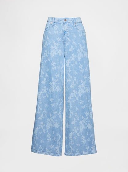 Açık Mavi Mid Rise Ultrasoft Baggy Jean Pantolon