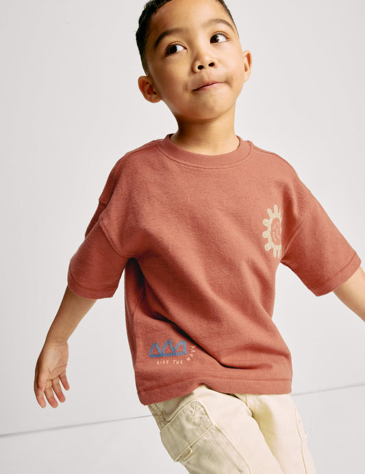 Saf Pamuklu Nakışlı T-shirt (2–8 Yaş)