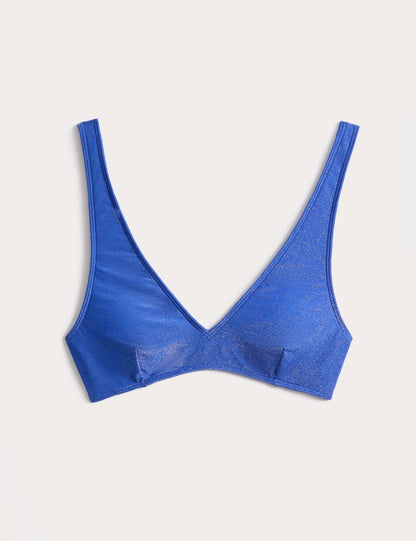 Parlak V-yaka Bikini Üstü