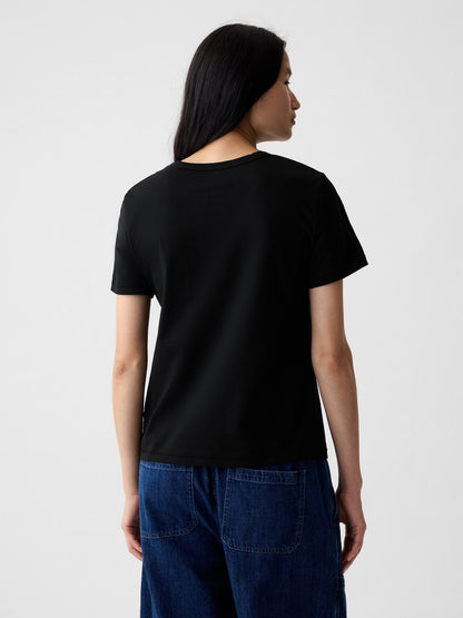 Açık Gri %100 Pamuk Vintagesoft Bisiklet Yaka T-shirt