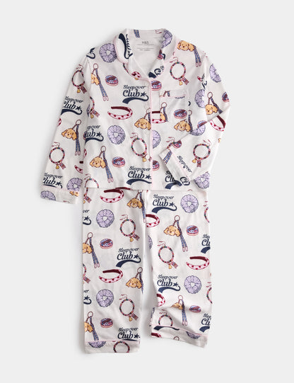 Pamuk Karışımlı Baskılı Pijama Takımı – 1-8 Yaş