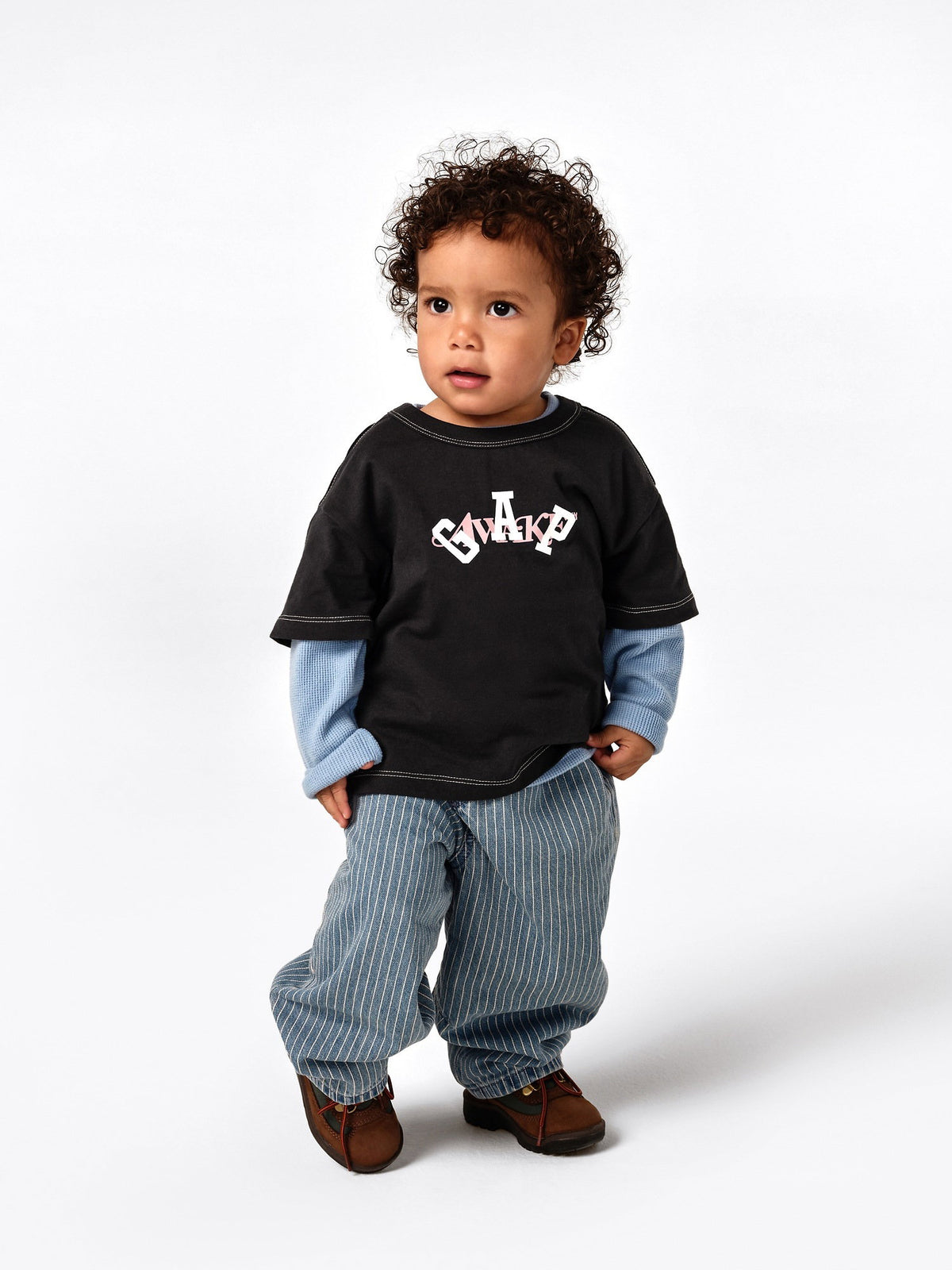Siyah Gap × Awake Ny Relaxed Logo T-shirt