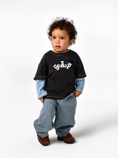 Siyah Gap × Awake Ny Relaxed Logo T-shirt