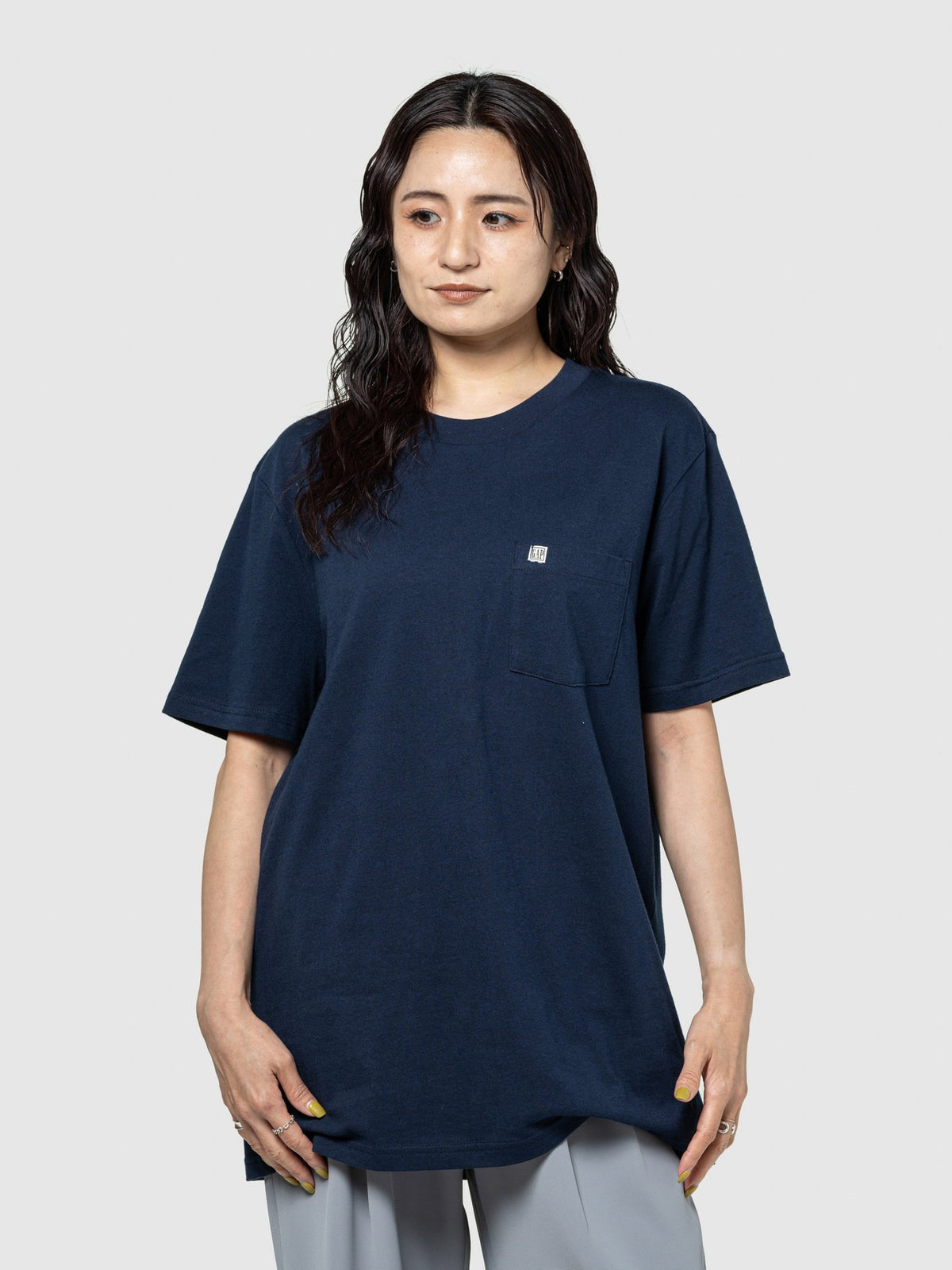 Beyaz Organik Pamuk Cepli T-shirt