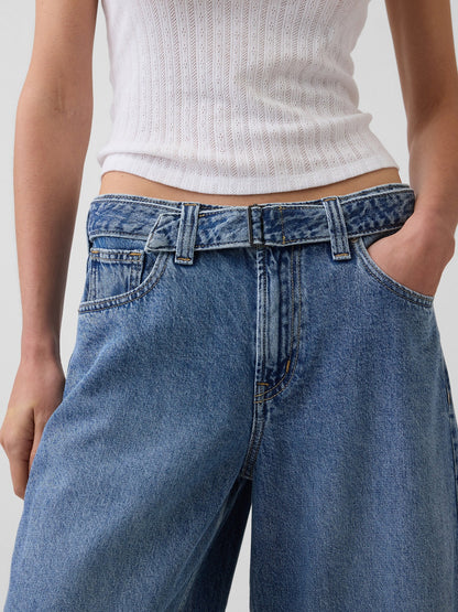 Mavi High Rise Kemerli Barrel Culotte Jean Pantolon