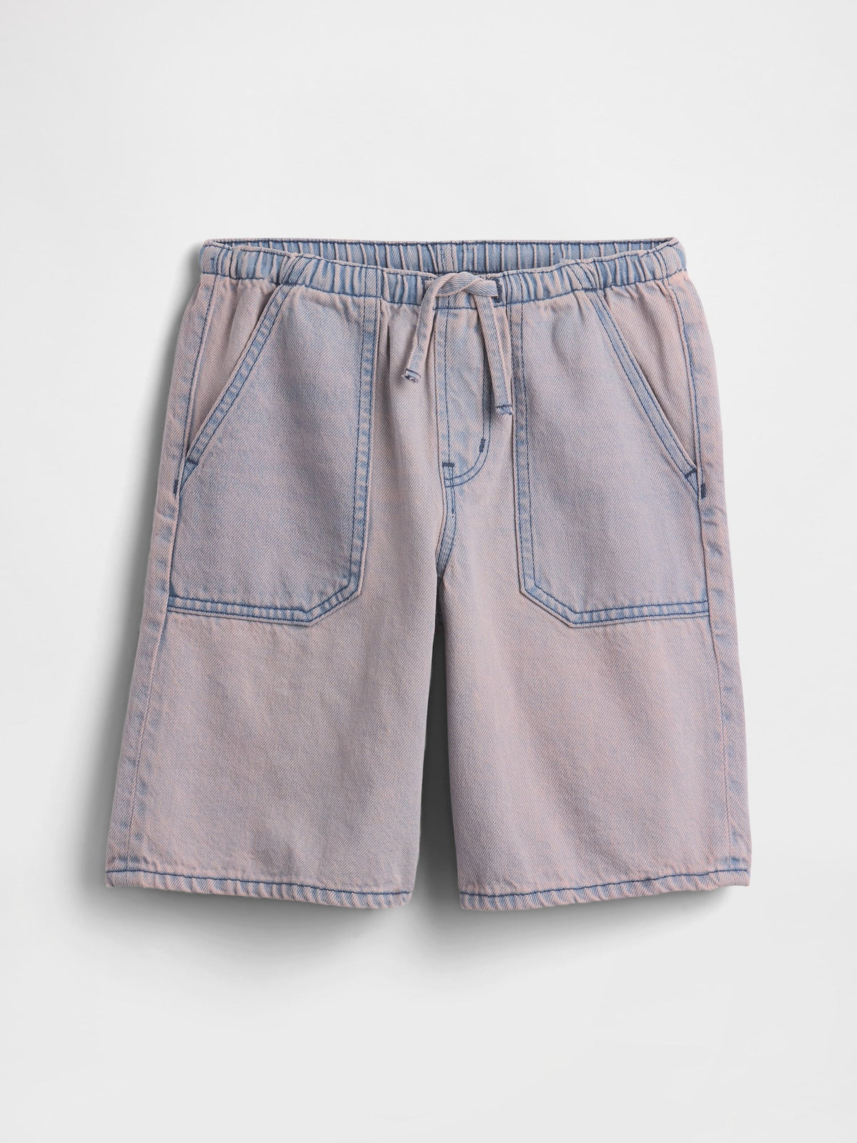 Mor Low Rise Easy Longline Denim Şort