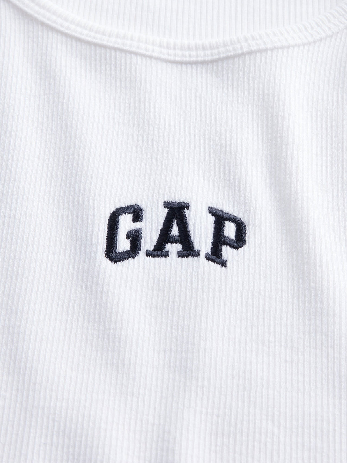 Siyah Modern Fitilli Gap Logo T-shirt