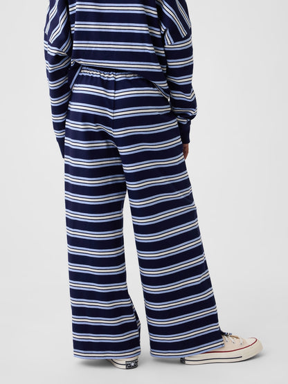 Lacivert Heavyweight Wide-leg Pantolon