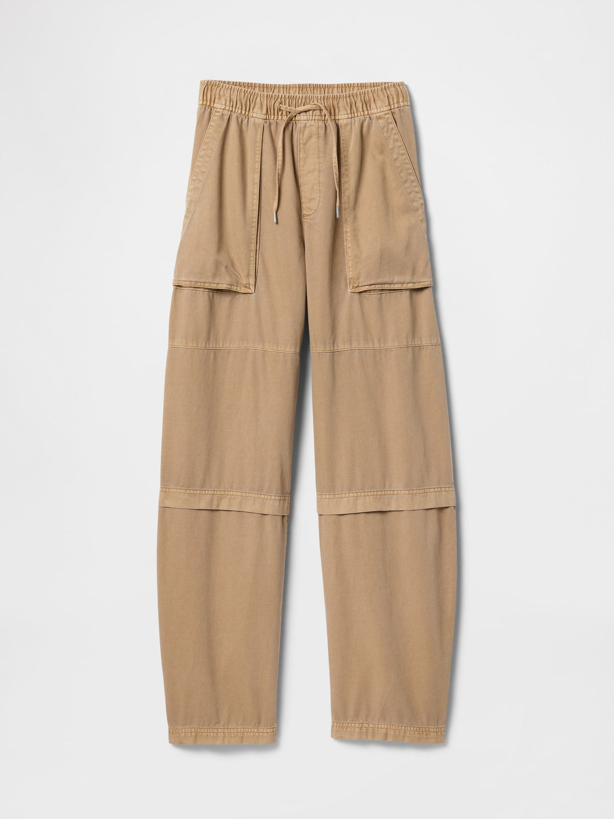 Kahverengi Mid Rise Easy Utility Barrel Pantolon