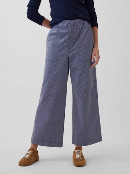 Mavi High Rise Baskılı Easy Wide-leg Khaki Pantolon