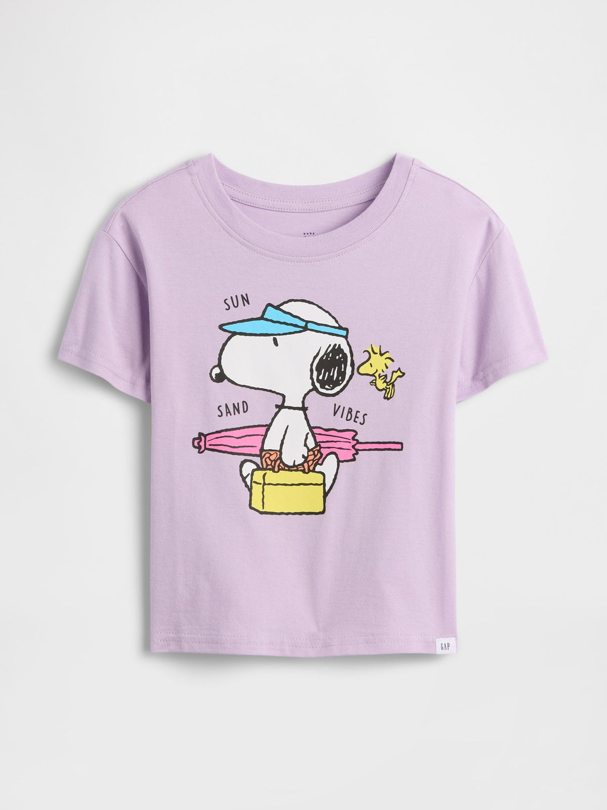 Lila Grafik Baskılı T-shirt