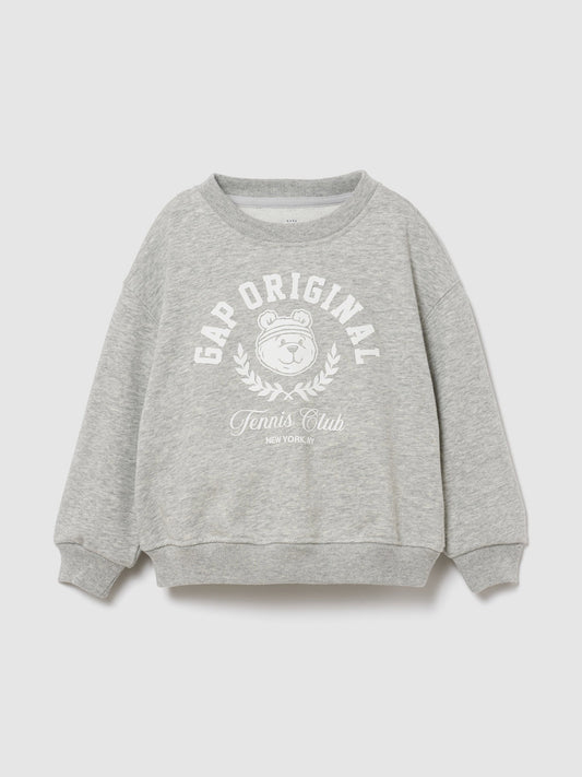 Gri Vintagesoft Terry Ayı Logo Sweatshirt