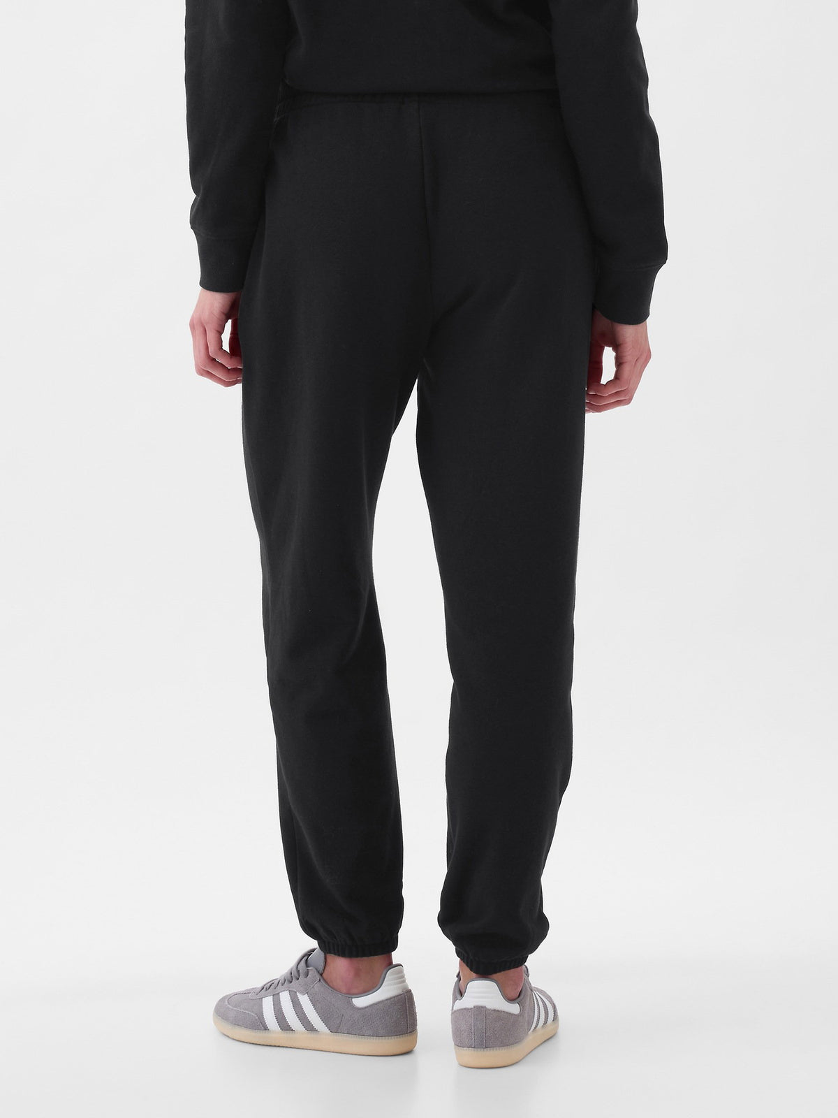Siyah Gap Logo Jogger Havlu Kumaş Eşofman Altı