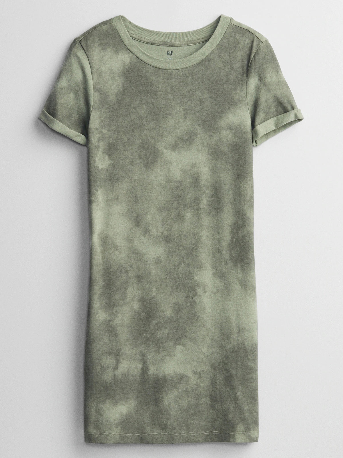 Haki Grafik Baskılı T-shirt Elbise