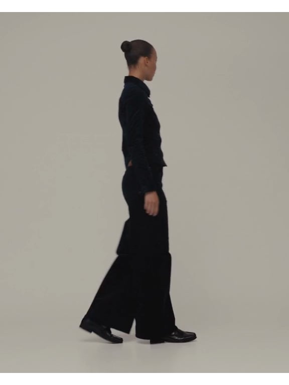 Lacivert Gapstudio Low Rise Corduroy Wide-leg Pantolon