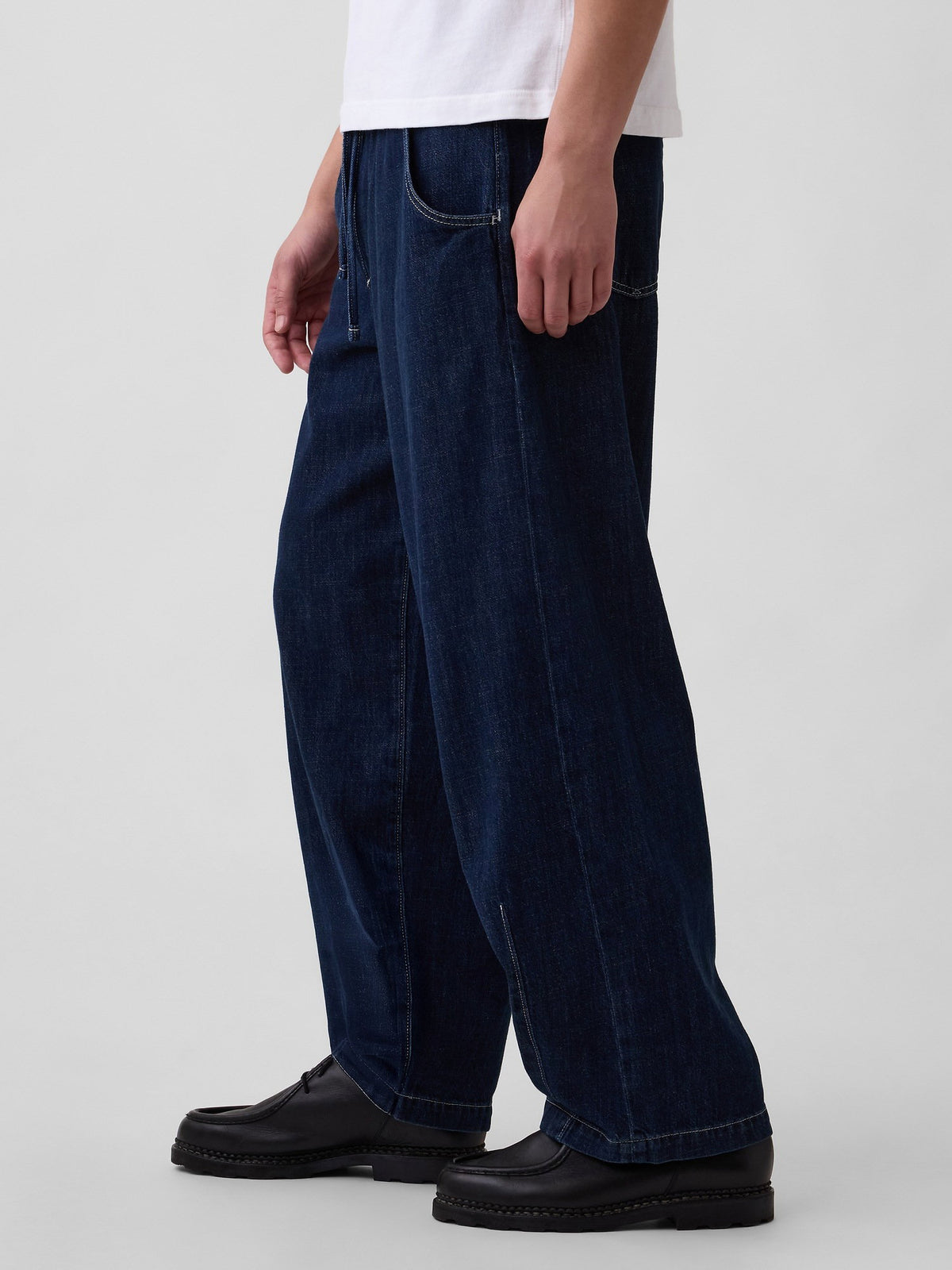 Koyu Mavi Extra Baggy Easy Jean Pantolon