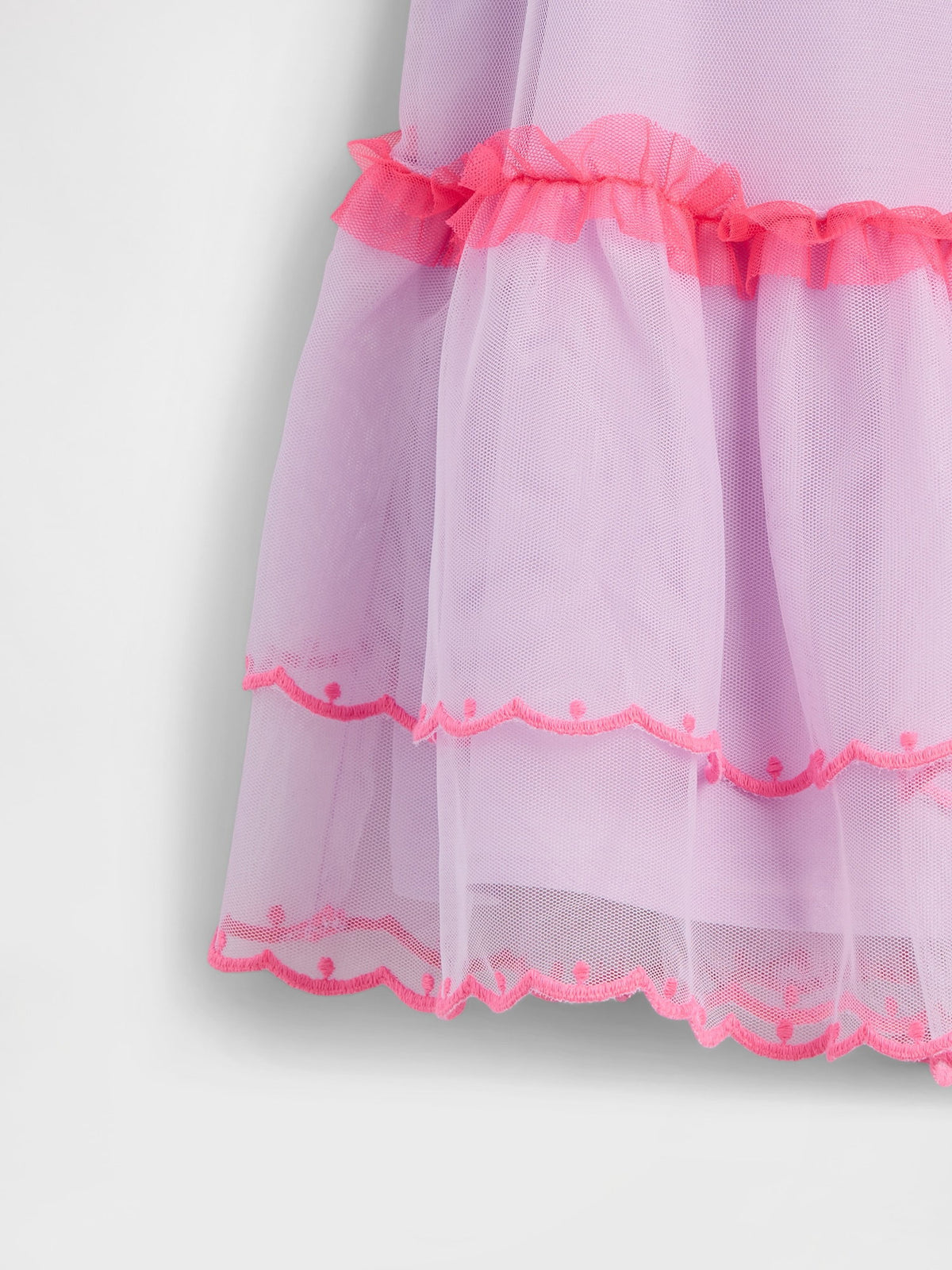 Mor Babygap Tül Katmanlı Elbise