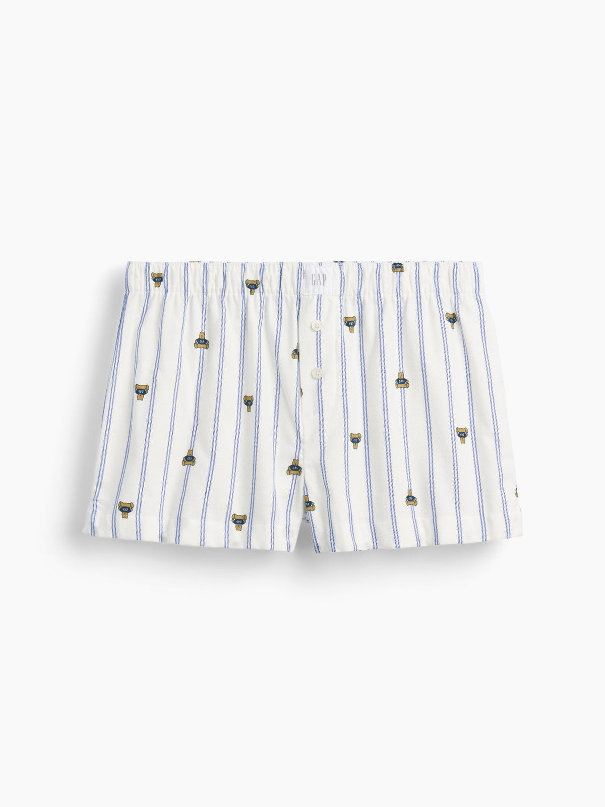 Beyaz Softest Flannel Boxer Şort Pijama Altı