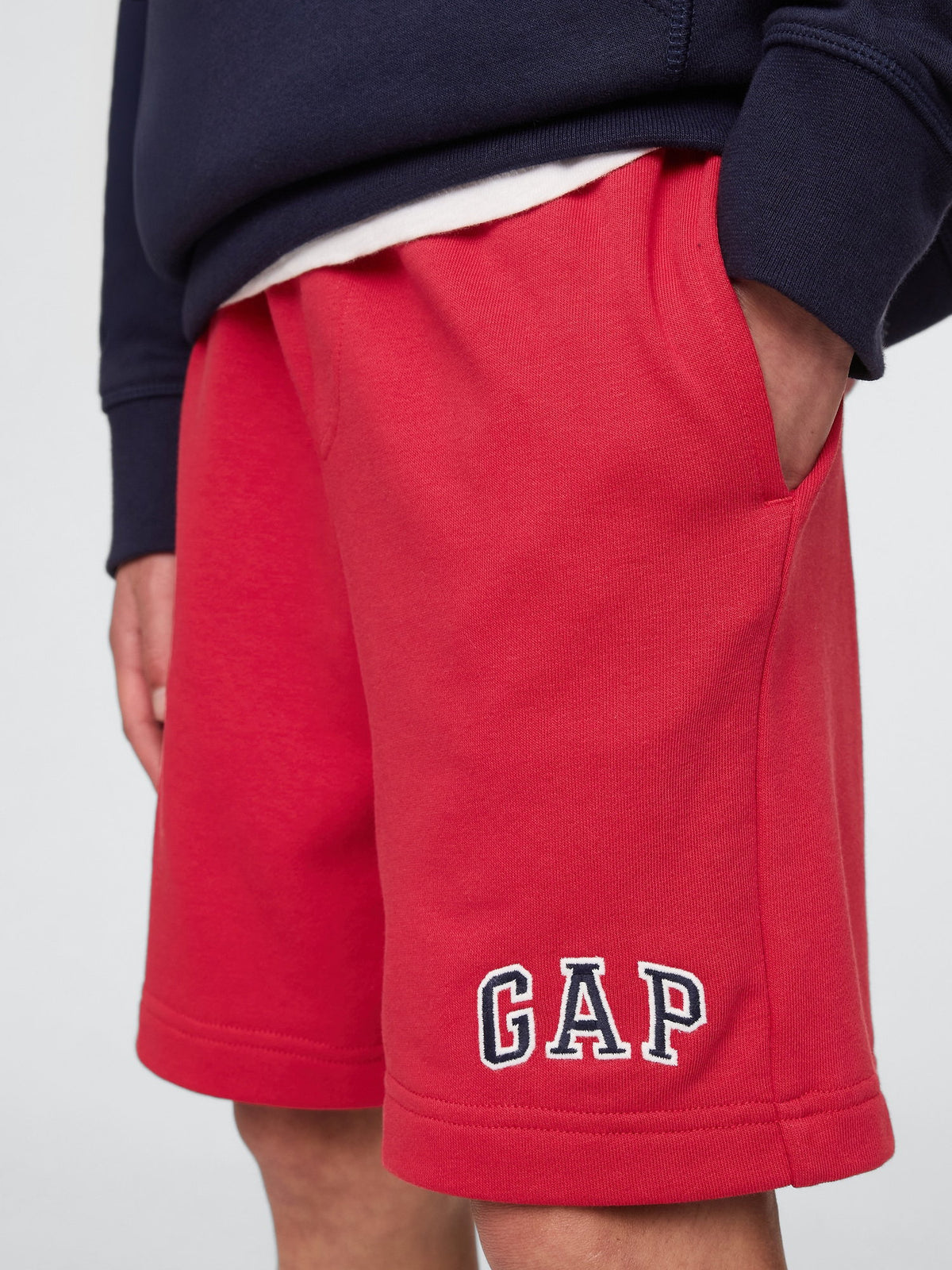 Gri Gap Logo Havlu Kumaş Şort