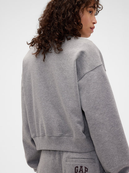 Gri Gap × Victoria Beckham Fransız Havlu Kumaş Sweatshirt