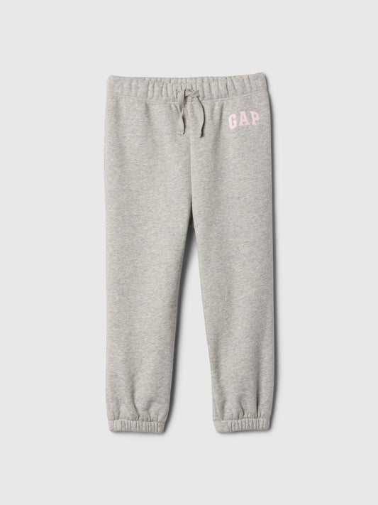 Pembe Gap Logo Kalp Desenli Pull-on Jogger Fleece Eşofman Altı