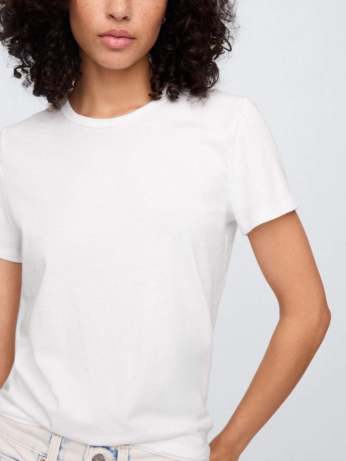 Gri Favorite Bisiklet Yaka T-shirt