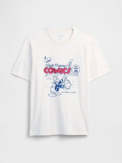 Krem Gap × Disney Everyday Soft Relaxed Grafik Baskılı T-shirt