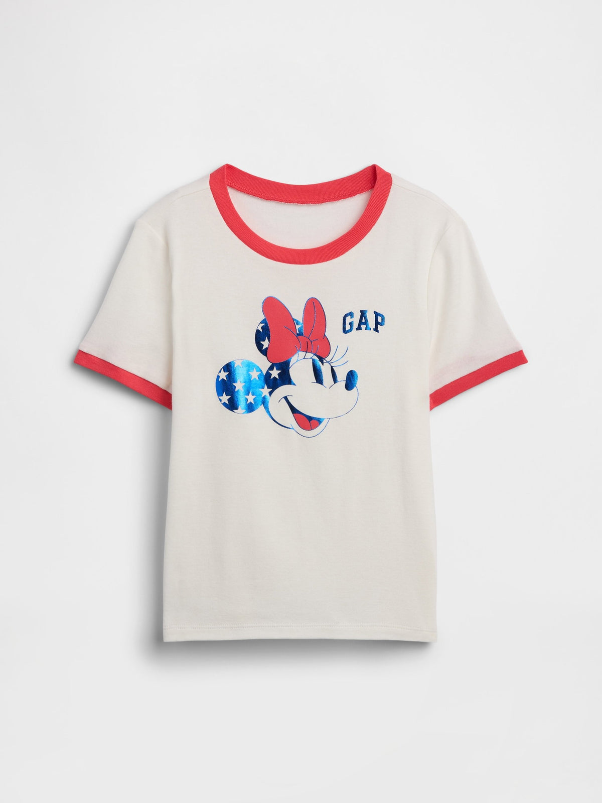 Beyaz Disney Minnie Mouse Ringer T-shirt