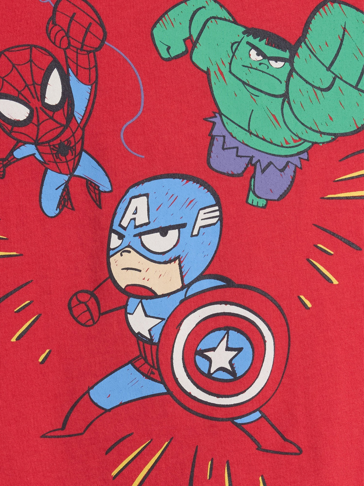 Kırmızı Marvel Avengers Grafik Baskılı T-shirt