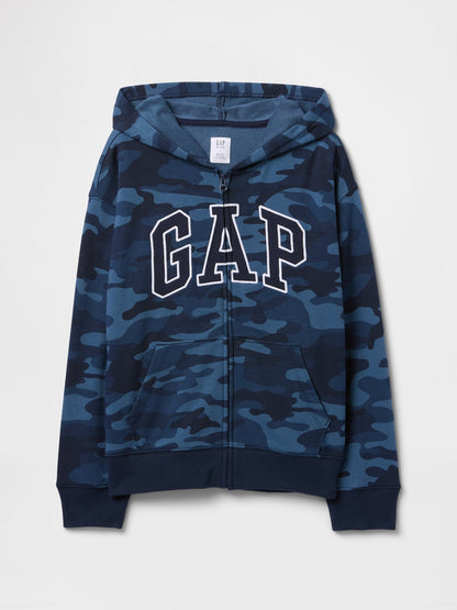 Mavi Gap Logo Relaxed Fermuarlı Sweatshirt