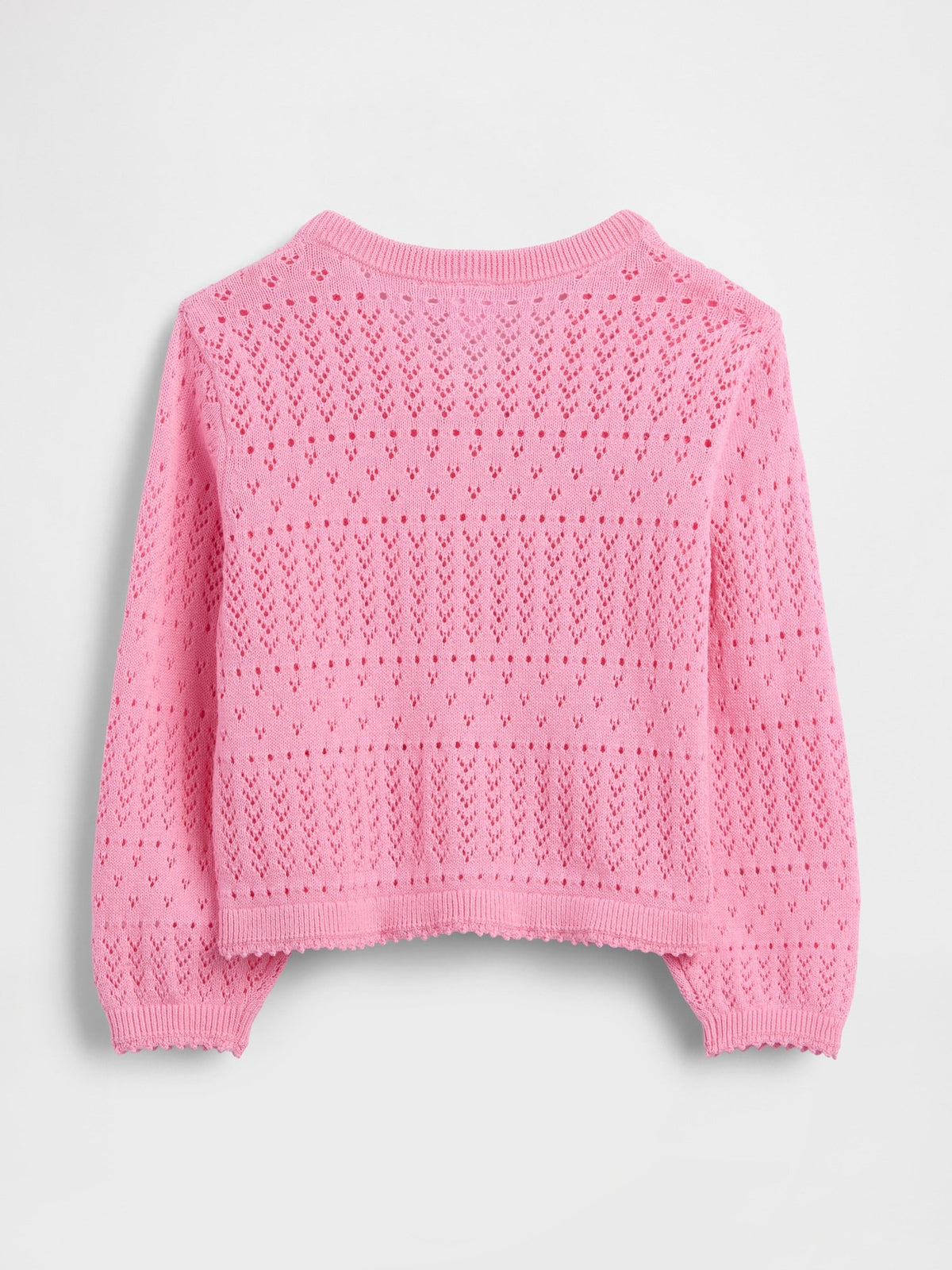 Pembe Pointelle Triko Hırka