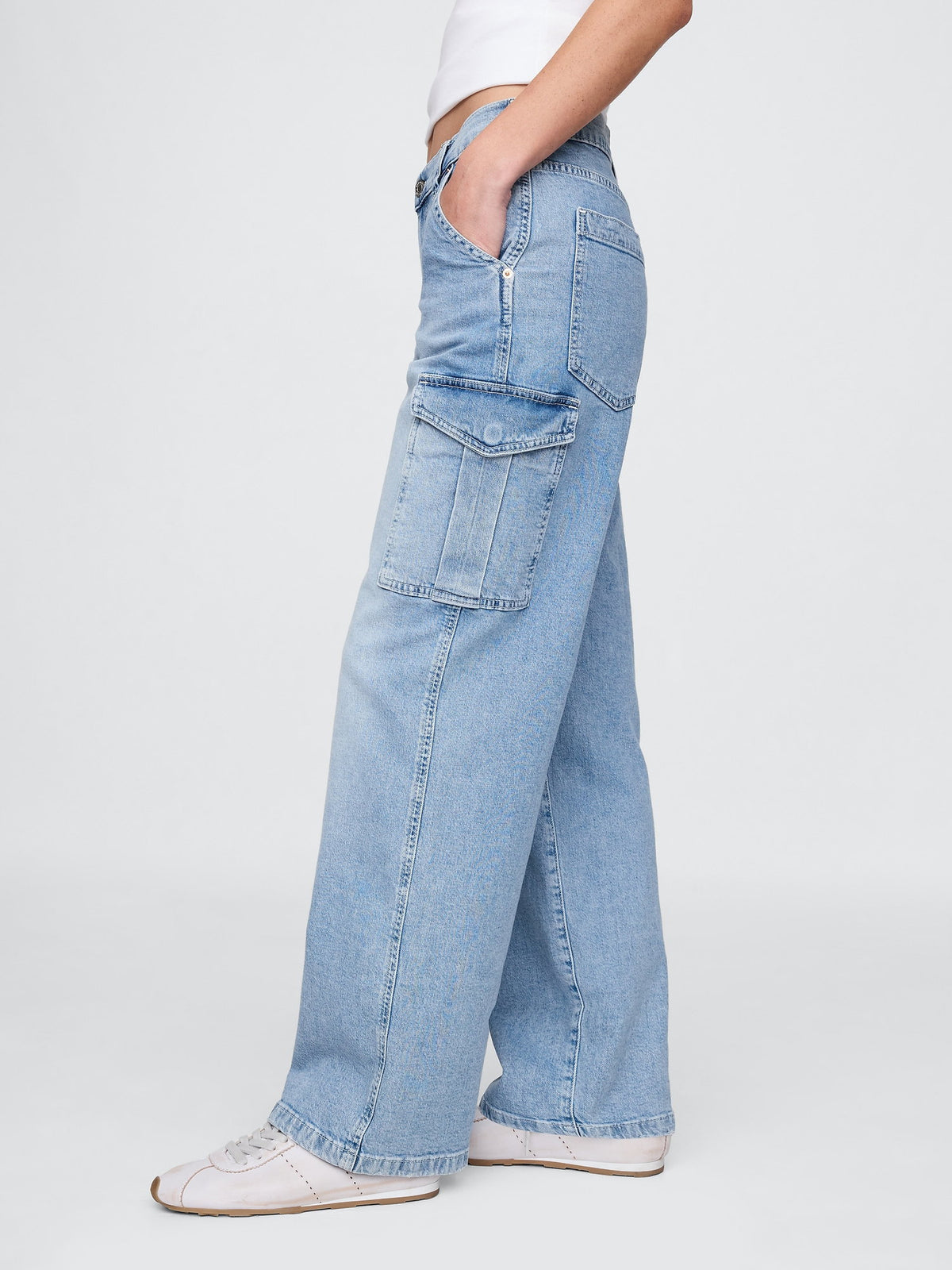 Mavi Mid Rise '90s Loose Kargo Jean Pantolon