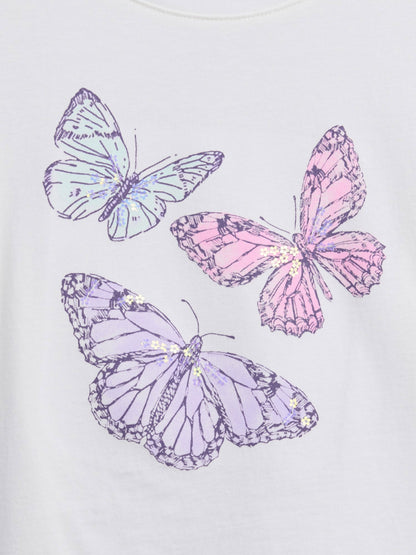 Beyaz Oversized Grafik Baskılı T-shirt