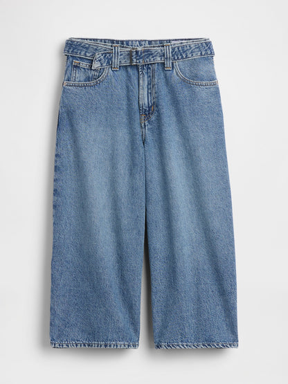 Mavi High Rise Kemerli Barrel Culotte Jean Pantolon