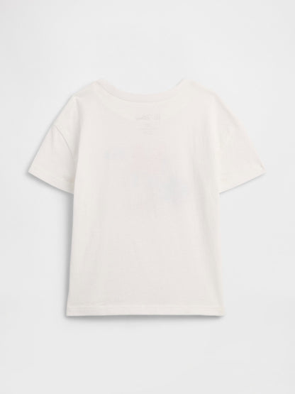 Kırık Beyaz Disney Grafik Baskılı T-shirt