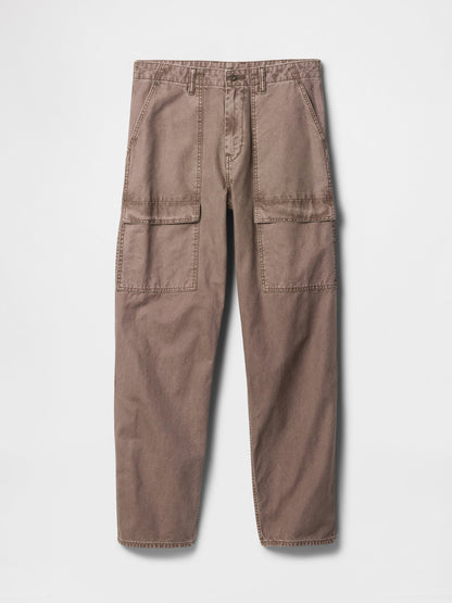 Bej Baggy Utility Jean Pantolon