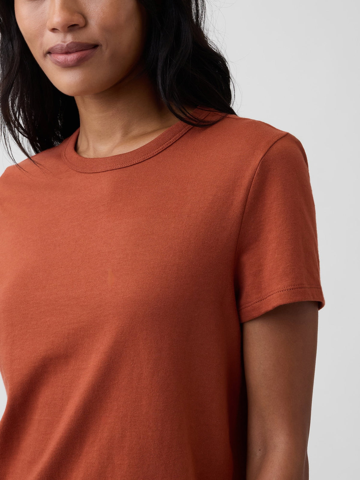 Turuncu Favorite Bisiklet Yaka T-shirt