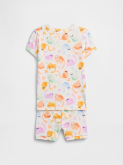 Beyaz %100 Organik Pamuk Pijama Takımı