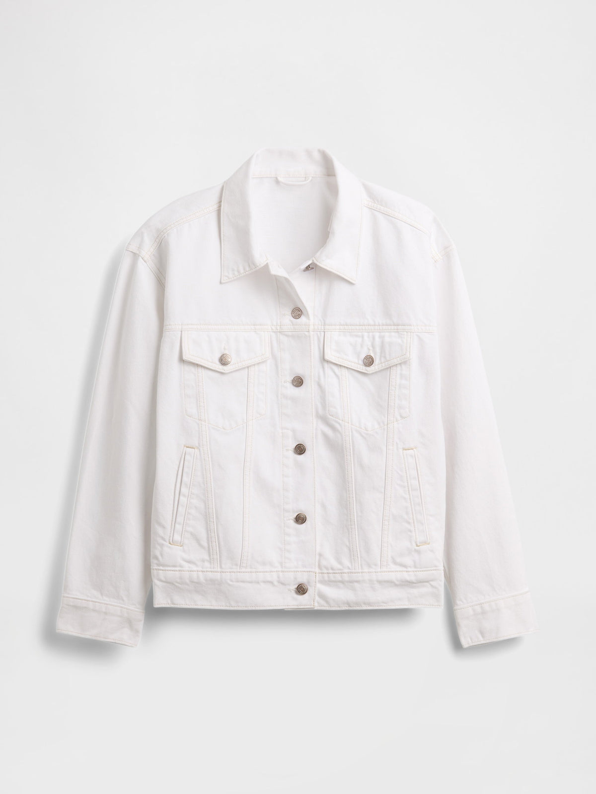 Beyaz Oversized Icon Denim Ceket